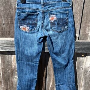 Citizens Of Humanity Blue Jeans with Floral Detail